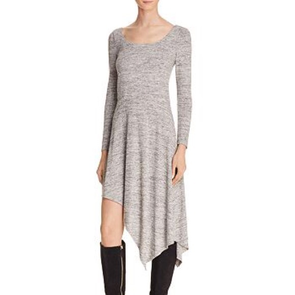 Alice + Olivia Geneva Melange Asymmetric Dress